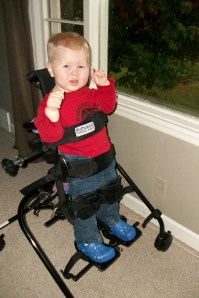 Brayden in his Stander